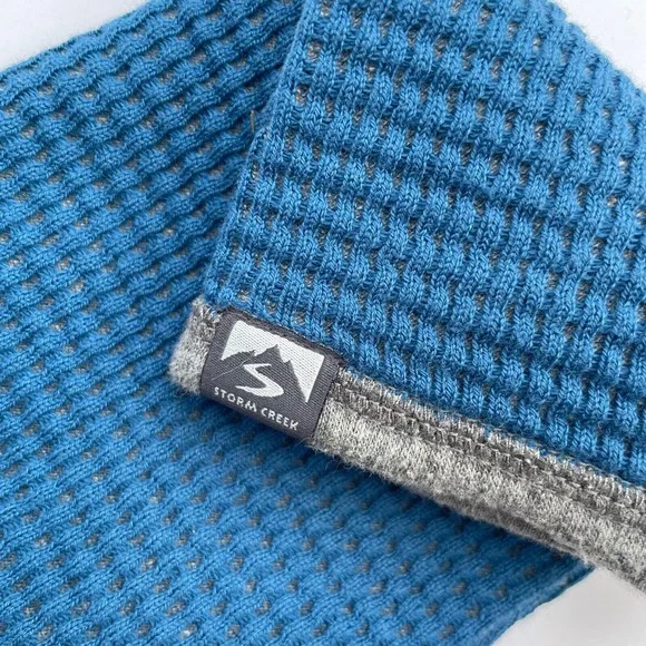 Storm Creek Women’s Blue Size M 1/2 Zipped Pull Over Sweater Cotton Blend Warm - Picture 7 of 8